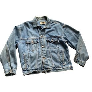 Vintage Eddie Bauer Denim Trucker Jean Jacket Mens sz M
